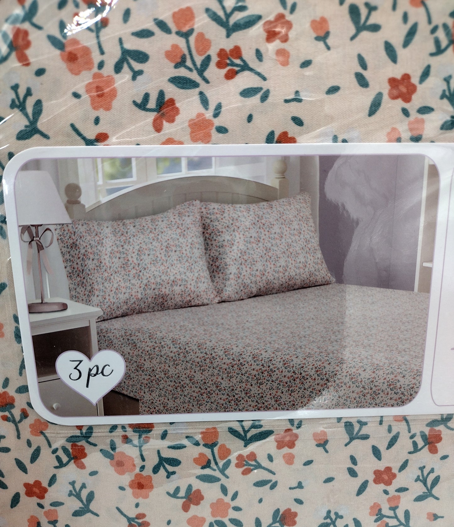 Girls 3 Piece Floral Sheet Set Size Twin NWT