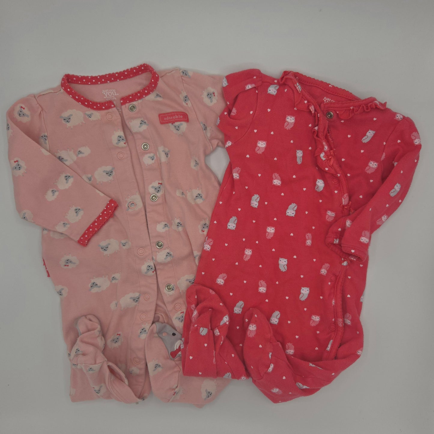 Baby Girl Footed Pajamas Size 6 Months Pre-Owned