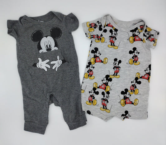 Baby Boy Mickey Mouse 2 Piece Set Size 0-3 Months Pre-Owned