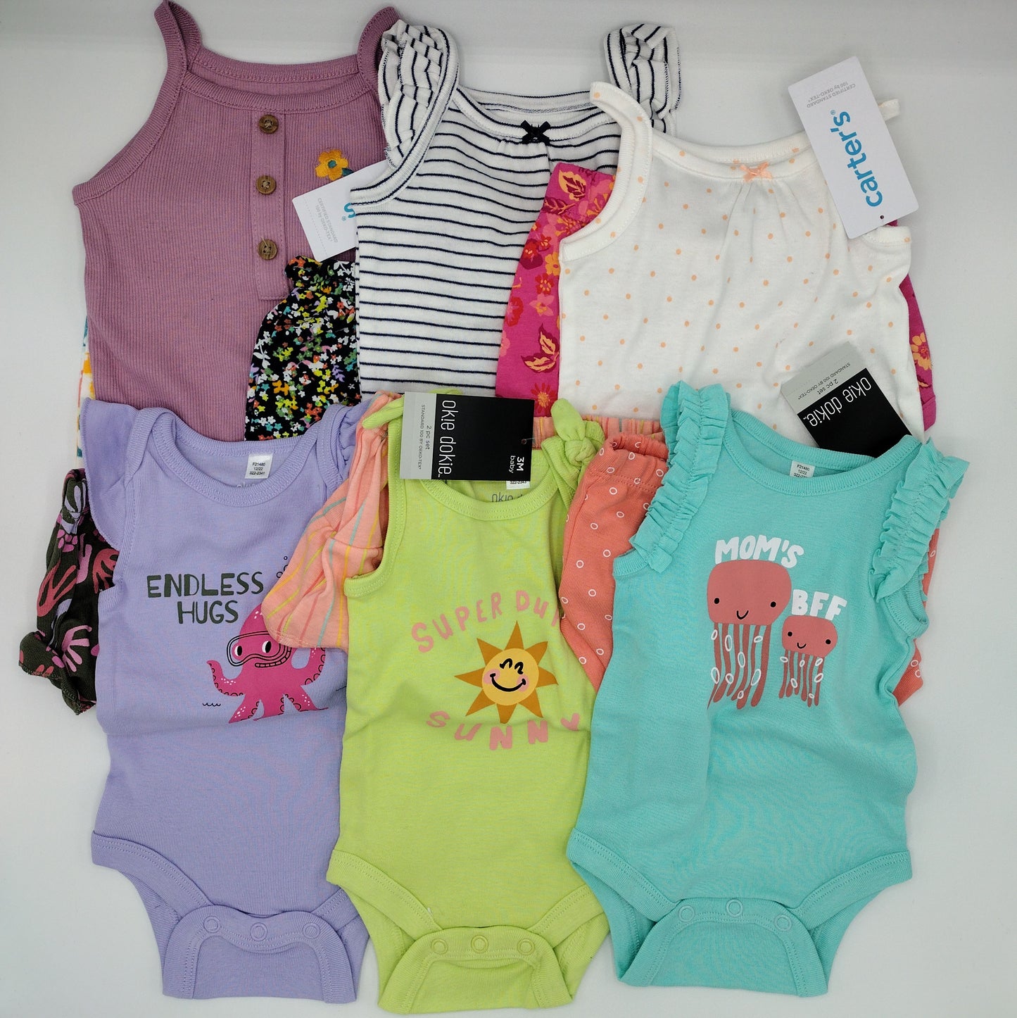 Baby Girl 12 Piece Summer Outfits Bundle Size 3 Months NWT