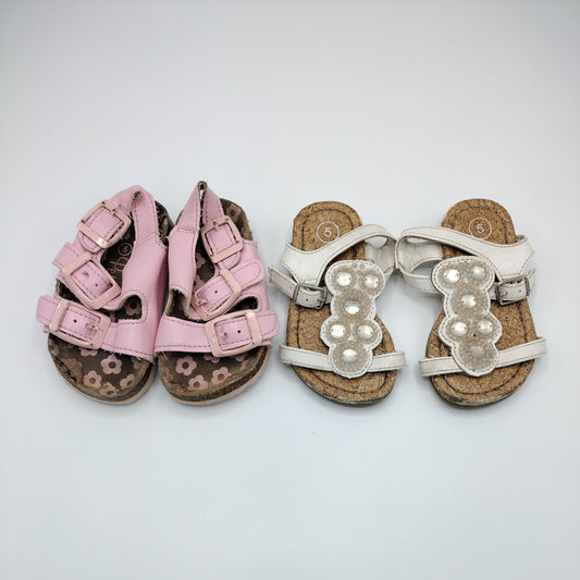 Baby Girl Summer Sandals Size 5 Infant Pre-Owned