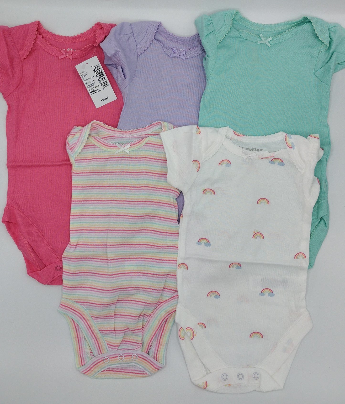 Baby Girl Clothes Bundle 9 Piece Size 0-3 Months NWT Rainbow